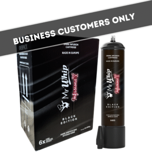 6 x Mr Whip Infusions - BLACK EDITION 640g Cylinder N2O Cream Chargers